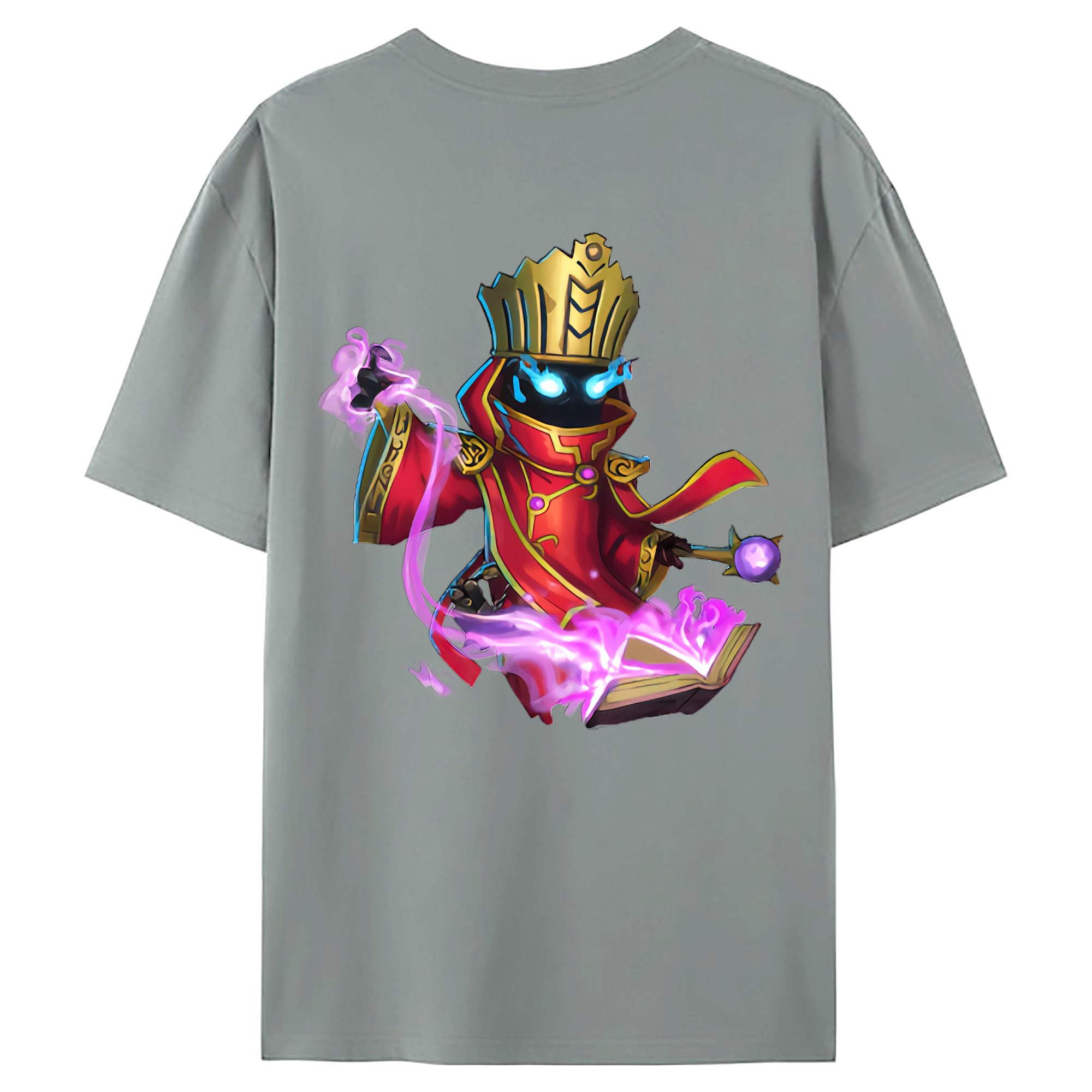 （画像用） リーグ・オブ・レジェンド League of Legends LOL 綿100％ メンズ半袖Tシャツ（バックプリント） 通気性